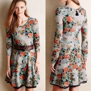 Anthropologie | Terry Floral Fit & Flare Dress